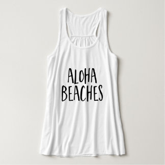 Camiseta Con Tirantes Tipografía de escritura de moda "Playas de Aloha"