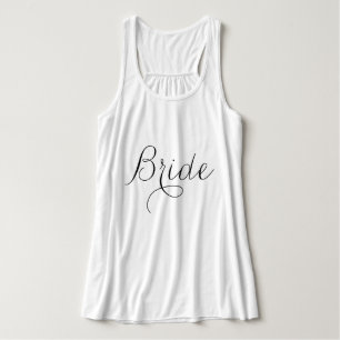 Camiseta Con Tirantes Tipografía de letra sofisticada "Novia"