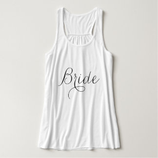Camiseta Con Tirantes Tipografía de letra sofisticada "Novia"