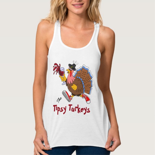 Camiseta Con Tirantes Tipsy Turkey (vino) - Post-Run (Anverso)