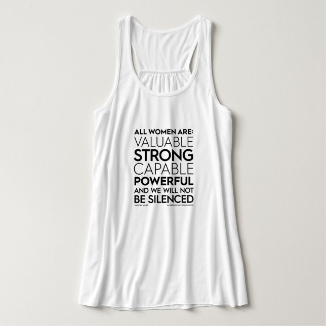 Camiseta Con Tirantes Todas las mujeres son el tanque (Diseño del anverso)