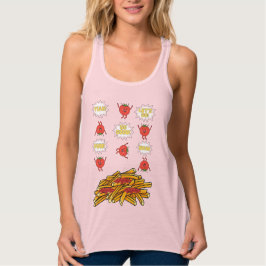 Camiseta Con Tirantes tomates saltando a papas fritas, personalizado