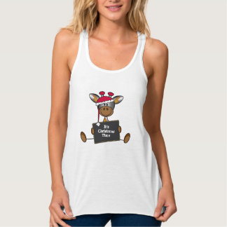 Camiseta Con Tirantes Topje met een schattig kerst-girafje