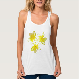 Camiseta Con Tirantes Tres flores amarillas de Frangipani, cantante de d