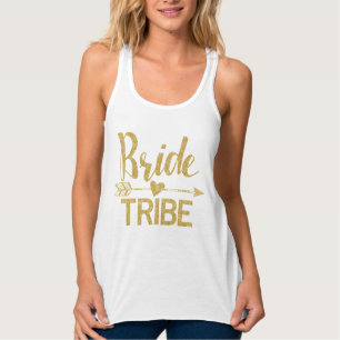 Camiseta Con Tirantes Tribuna de novias   Purpurina dorado impreso4