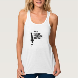 Camiseta Con Tirantes Trompeta - Come Duerme Trompeta Repite