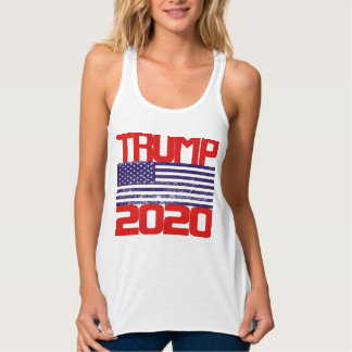 Camiseta Con Tirantes Trump 2020 rojo blanco y azul