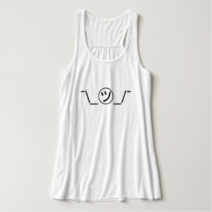Camiseta Con Tirantes Tsu Kana Shrug Emoticon ¯\_ ㋡_/ Ø Kaomoji japonés