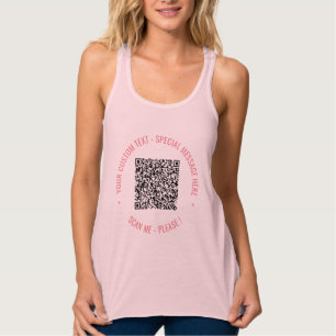 Camiseta Con Tirantes Tu código QR Escanear texto Funny Tank Personaliza