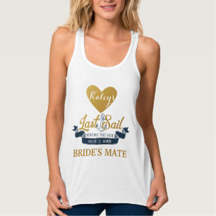 Camiseta Con Tirantes Última vela antes del nombre de la fiesta de la ba