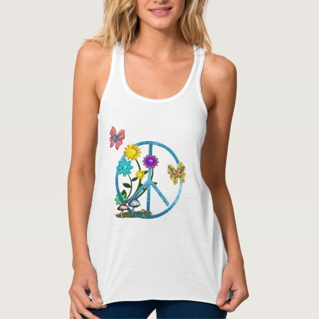 Camiseta Con Tirantes Un día muy hippy Arte fantástico (Anverso)