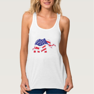 Camiseta Con Tirantes un tierno elefante formado por la bandera de los E