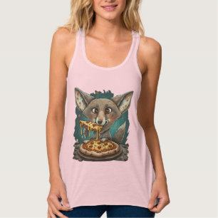 Camiseta Con Tirantes Una divertida pizza comiendo coyote
