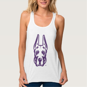 Camiseta Con Tirantes Universidad de Albany Gran Cabeza de Mascota Dane