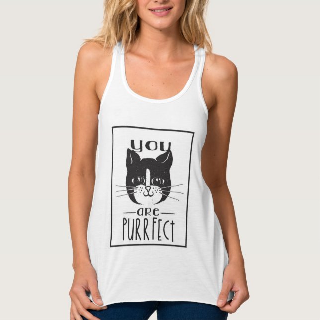 Camiseta Con Tirantes Usted es Purrfect (Anverso)