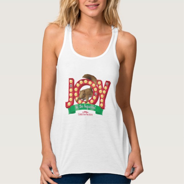 Camiseta Con Tirantes Vacaciones de navidades | Alegría a la ardilla (Anverso)