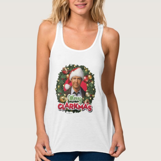 Camiseta Con Tirantes Vacaciones de navidades | Merry Clarkmas (Anverso)