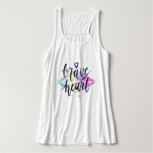 Camiseta Con Tirantes Valiente al estilo bohemio del corazón