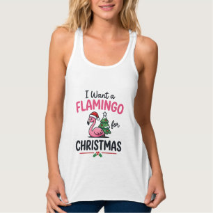 Camiseta Con Tirantes Vector de cita de Navidad de flamenco