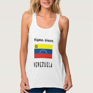 Camiseta Con Tirantes Venezuela Bandera Venezolana Nombre Personalizado