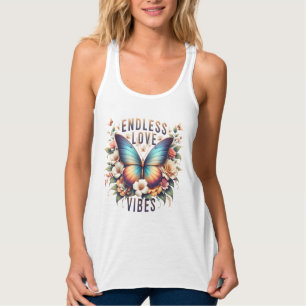 Camiseta Con Tirantes Vibraciones de Amor Infinito Arte de Mariposa-9628