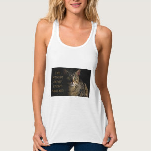 Camiseta Con Tirantes ¿Vida sin gatos? ¡No lo creo! personalizado gracio