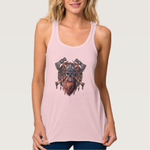Camiseta Con Tirantes Viking Warrior Skull
