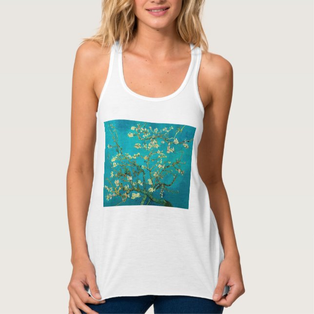 Camiseta Con Tirantes Vincent Van Gogh Blossoming Almond Tree Floral Art (Anverso)