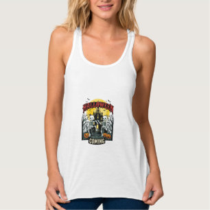 Camiseta Con Tirantes Viniendo Halloween Esqueletos Bailando Calabazas C
