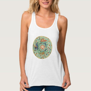 Camiseta Con Tirantes Vintage China Blue Green Circle