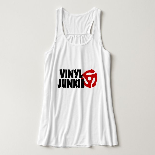 Camiseta Con Tirantes Vinyl Junkie (Diseño del anverso)