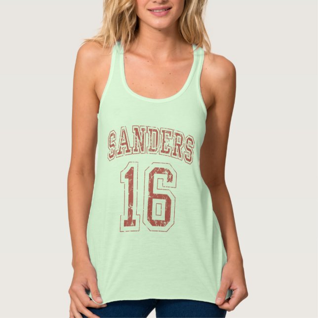 Camiseta Con Tirantes Vota a Bernie Sanders para presidente 2016 (Anverso)