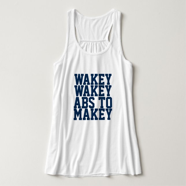 Camiseta Con Tirantes Wakey Wakey Abs To Makey Trendy Workout (Diseño del anverso)