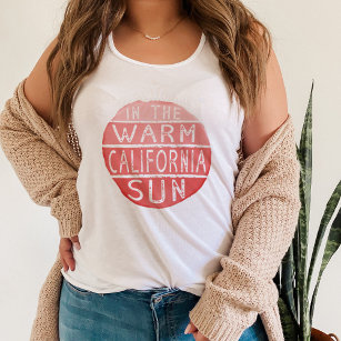 Camiseta Con Tirantes Warm California Sun Vintage Typography