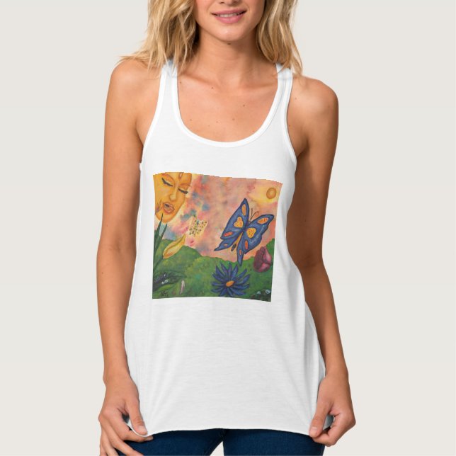 Camiseta Con Tirantes watercolor fantasy illustration woman goddess life (Anverso)
