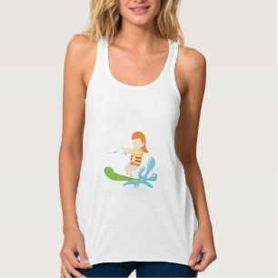 Camiseta Con Tirantes Waterski Como Una Cita Graciosa Chica