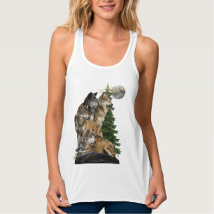 Camiseta Con Tirantes Wolf Howling