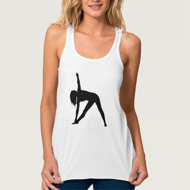 Camiseta Con Tirantes woman yoga pose t-shirt (Anverso)