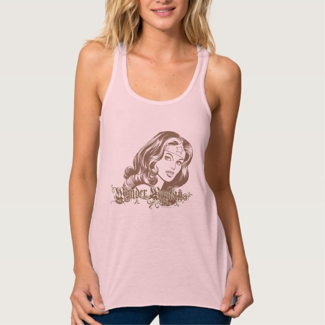 Camiseta Con Tirantes Wonder Woman Brown (Anverso)