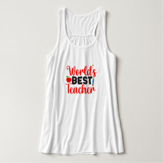 Camiseta Con Tirantes Worlds Best Teacher Apple School Gift