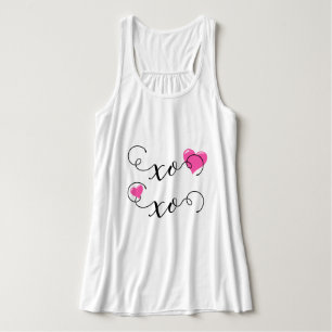 Camiseta Con Tirantes XOXO de Corazón Rosa