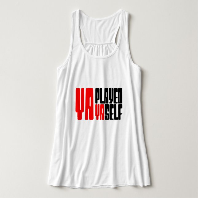 Camiseta Con Tirantes Ya jugó con Yaself (Diseño del anverso)