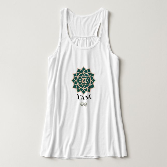 Camiseta Con Tirantes YAM mantra Heart Chakra, Anahata Chakra (Diseño del anverso)