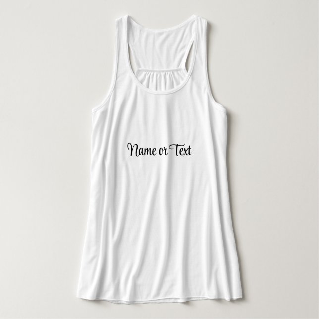 Camiseta Con Tirantes Yoga flojo Bella+Canvas de mujeres blancas (Diseño del anverso)