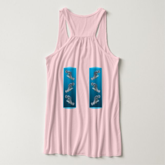 Camiseta Con Tirantes Young Grouper - Design gradient blue background |  (Reverso del diseño)