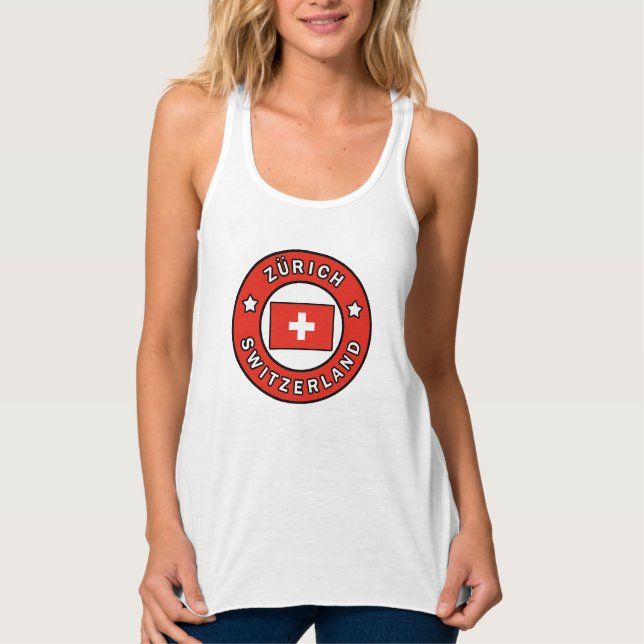 Camiseta Con Tirantes Zúrich Suiza (Anverso)