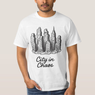 Camiseta con título Ciudad en Caos