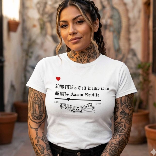 Camiseta con título de canción favorita personaliz (Personalized Favorite song title Tshirt)