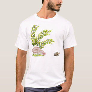 Camiseta con un acogedor champiñón y un lindo cara