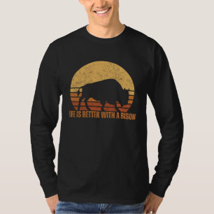 Camiseta Con un bisonte búfalo